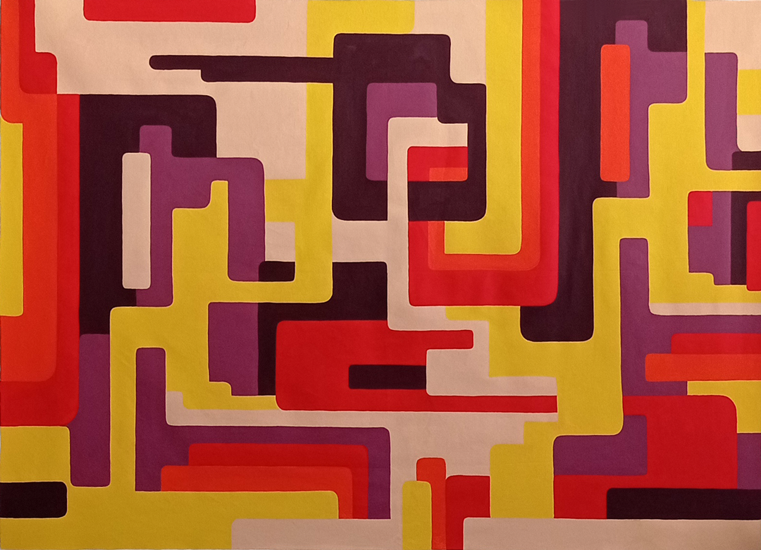 70's .  medida: 170x120 acrílica ano: 2022 disponível
