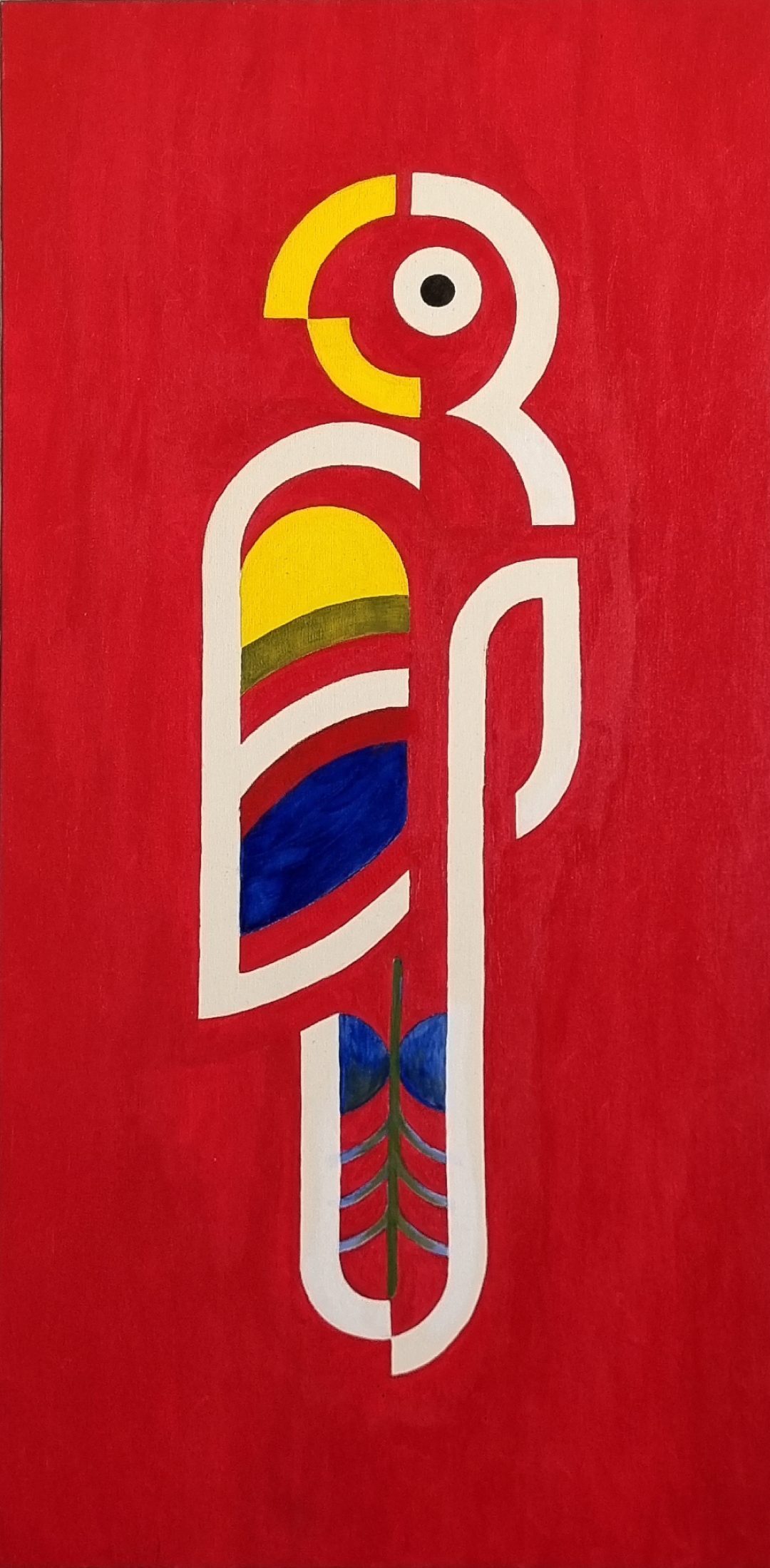 "Ará" Acrílica sobre canvas -  60x120cm - 2018